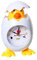 dijiusidy Niedlicher Eierschalen Küken Wecker, modische Nachttischuhren, Mini Uhr, Ornamente, Heimdekoration, Kinderzimmer, Wohnzimmer, Weiss