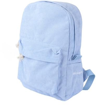 PACKOVE Corduroy Rucksack Für Damen Und Mädchen Multifunktionale Mode-schul Und Campus-Tasche Hellblau Mit Großem Stauraum Diebstahlschutz Und Stylischem Design Für Schule Und Freizeit