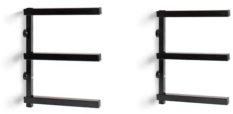 XPOtool 2X Metallregal zur Holzlagerung, 310 x 30 x 455 mm, Kragarmregal mit 3 Etagen, Schwerlastregal 50 kg pro Ebene in Schwarz