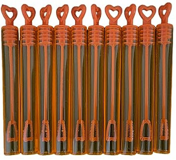 BEALIFE 100 Stück ungiftige Seifenwasserklare Seifenblasenflaschen für langanhaltendes Spaßgeschenk und Anwendung Plastikblasenflaschen, orange