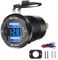 Ktilura USB Car Charger Socket,12V 3 Port Fast Charging Outlet Panel,Dual 18W QC3.0 USB-A & 30W PD Type C Charger Power Outlet Panel with Switch LED Voltmeter for Car/Boat/Motorcycle/SUV/RV Truck