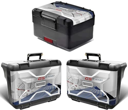 Seitenkoffer und Topcase Aufkleber für BMW R 1200 GS Vario 2. Modell ADV Adventure ADV grau Motorrad