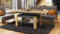 Design Couchtisch Tisch Rio stufenlos höhenverstellbar 55-67 cm ausziehbar 130-170cm mit Ablagefläche Esstisch, Farbe:Eiche Artisan - Anthrazit matt