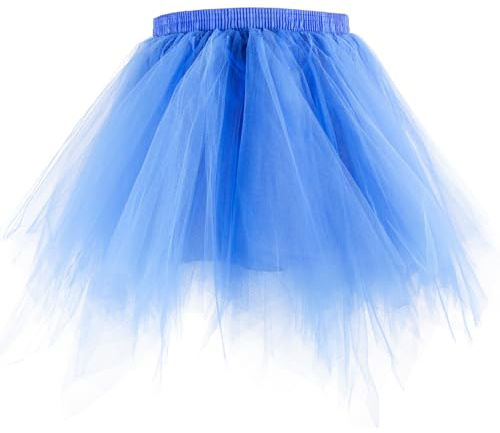 Tüllrock Damen Tütü Rock Kostüm, 50Er Ballett Unterrock Elastische Hohe Taille Ballettrock Petticoat Tanzkleidung, Retro Party Kostüme Tutu Rock Cosplay