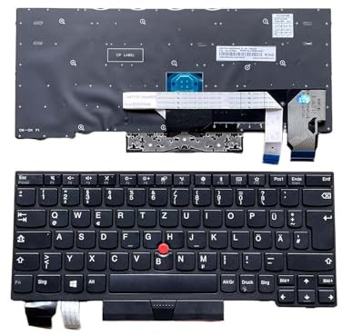 KbsPro Deutsch Tastatur für Lenovo Thinkpad X280 X395 X390 A285, X13 Gen 1, L13 Gen 2 German Keyboard QWERTZ Without Backlight