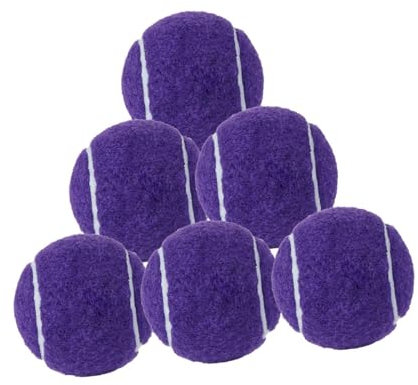 kowaku 6X -Tennisbälle für Anfänger Trainingstrainingsbälle 64mm Dia zum Spielen, Lila