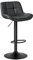 EUGAD Barhocker höhenverstellbar 360° drehbar, Barstuhl mit Rückenlehne Fußstütze, Polsterhocker mit Kunstleder, ergonomischer Hocker im Bar, Sitz 49x36 cm, aus Metall, Anthrazit