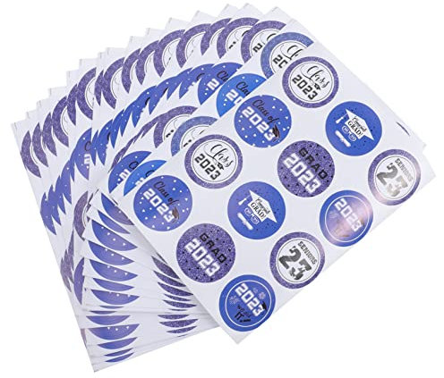 OSALADI 20 Stück Abschlussaufkleber Kleine Aufkleber Logo Vinyl Klasse Von 2023 Aufkleber Abschlussfeier Zubehör Siegel Schulsiegelaufkleber Großer Aufkleber Glückwunsch