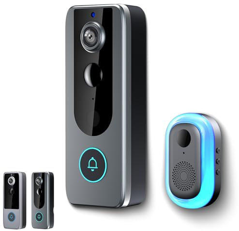 GuardianBell Pro – Smart WiFi Doorbell & Security Cam in One, Live View and Two-Way Audio, Motion Alerts, Local Recordings and Auto Snapshots (M20)