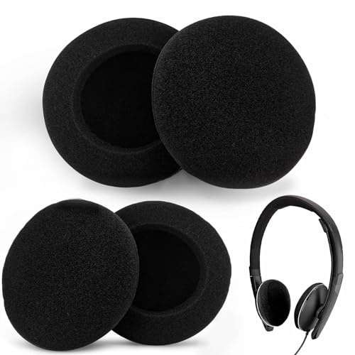 4 Stück Kopfhörer Ohrpolster Ersatz für Logitech H340, 6CM Weiche Schaumstoff Polster für Logitech G330/H609/H600, Sony und Weitere Modelle, Gaming Homeoffice KopfhöRer Zubehö