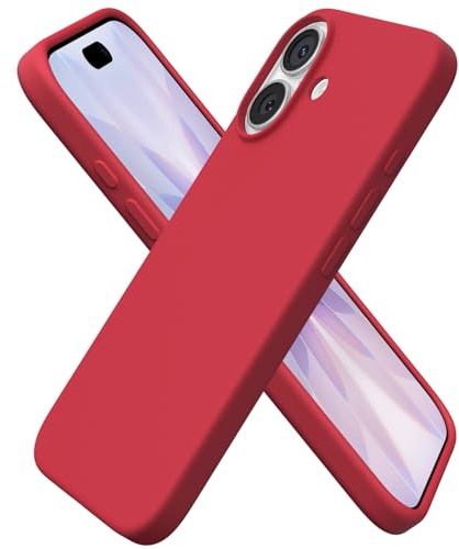 ORNARTO für iPhone 17 Hülle aus Silikon 6,3 Zoll - Rot | Premium Flüssigsilikon, dünne Handyhülle, weich und griffig, tolle Haptik, stoß- und kratzfest, große Farbauswahl
