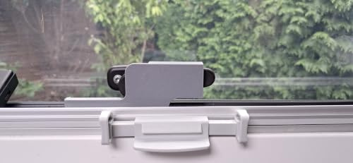 Generisch Fensterverriegelung für Wohnmobile, ASA-Kunststoff, UV-beständig, Draht-Manipulationsschutz, Dometic, Polyplastic, Grau (2X Rechte Seite, Dometic S5)