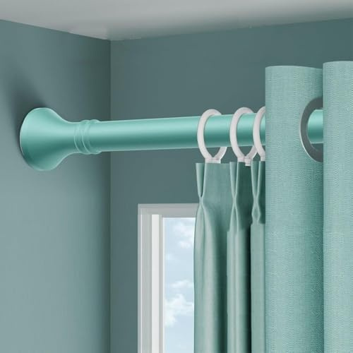 CVFOMBN Teleskopstange Zum Klemmen 3m 4m 5m Gardinenstange Ohne Bohren Duschvorhangstange Vorhangstange Ohne Bohren Verstellbare Teleskopstange Stange Zum Klemmen,Grün,360×450cm