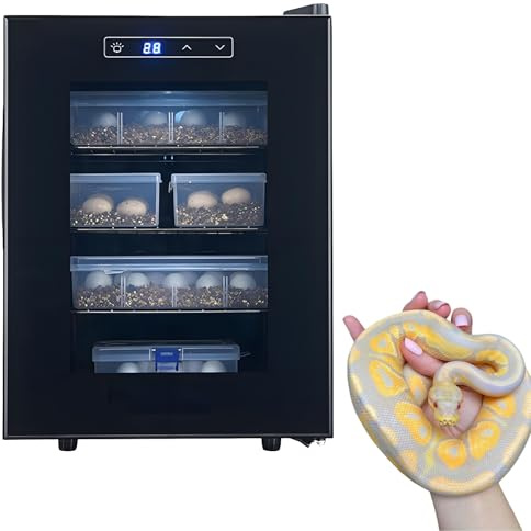 BeoyNot 23L/33L/49L Reptilien Ei Inkubator, 10-40℃ Einstellbare Temperatur, Brutautomat Vollautomatisch mit LED-Bildschirm, Lab Incubator für Wasserschildkröten, Eidechsen, Schlangen 33L(8.7GAL)