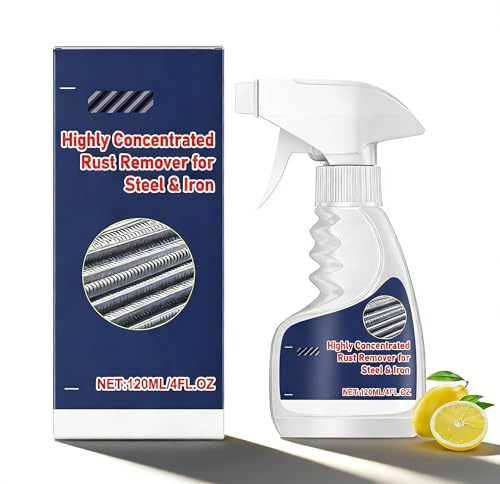Rust Remover for Steel & Iron, Heavy-Duty Metal Rust Remover, Powerful Rusts Remover for Metal Surfaces, Anti Rusts Spray for Metal, Iron Remover, Effectively for Automobile, Steel Surfaces (1PC)