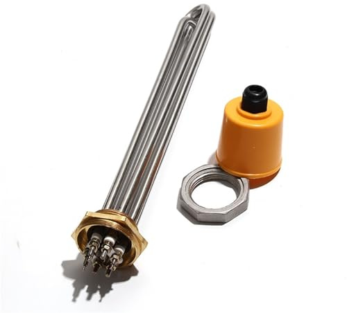 G1 Immersion Water Heater Element 1/2 Inch 110V 220V 380V Solar Resistance Ten Heaters 3000W 4500W 6000W 9000W 12000W Nut 1pcs (DN40 47mm,220V,4.5KW 225mm)