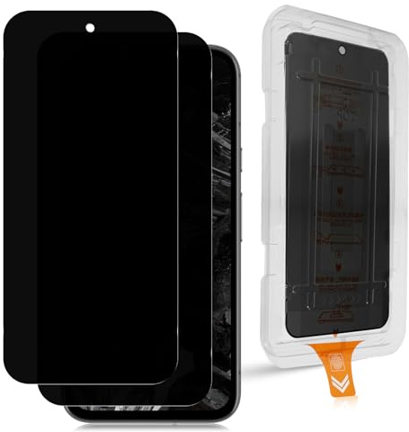 Datree Protector Pantalla de Privacidad para Google Pixel 8A 5G, 2 Piezas Antiespia Cristal Templado, Antiespía y Antiarañazos Dureza 9H, Instalación Automática, Sin Burbujas