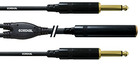 Cordial CFY 0,3 GPP Y Adaptor Cable (Gold Audio Female 6.3mm to 2x Gold Audio Lacks 6.3mm) Length 0.3m