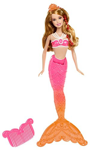 Barbie - BDB49 - Poupée Mannequin Sirène Coiffeuse - Rose