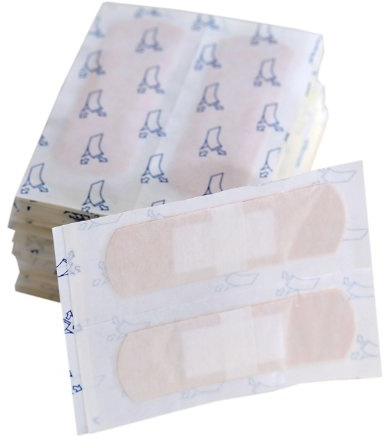 LEINAWERKE 71055 Pflasterstrips in Druckverschlussbeutel 1, 9 cm x 7, 2 cm, WF, hautfarben, 100 STK.