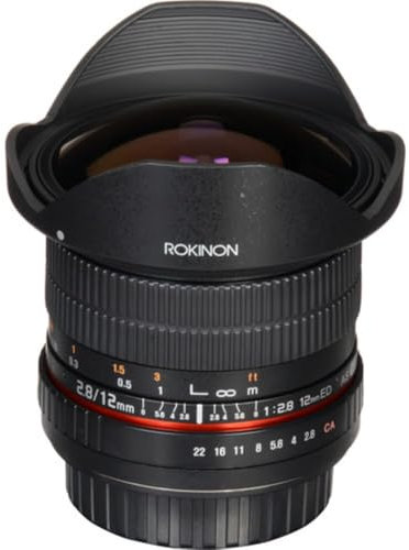 Rokinon Lente Ojo de pez de Marco Completo F2.8 de 12 mm para Nikon Ae