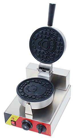 cgoldenwall NP de 902 Commercial dibujos animados Gofrera Mini Gofre Maker oso & Tiger Forma Waffle Baker Gofrera Horno 220V