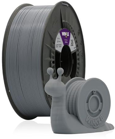 WINKLE PLA HD Filament 1.75mm Aschgrau, 1kg Spule, 3D Drucker Filament Kompatibel mit FDM Druckern, 3D-Druckmaterialien, Maßgenauigkeit +/- 0.05mm, Bioabbaubar Leicht zu Bedrucken