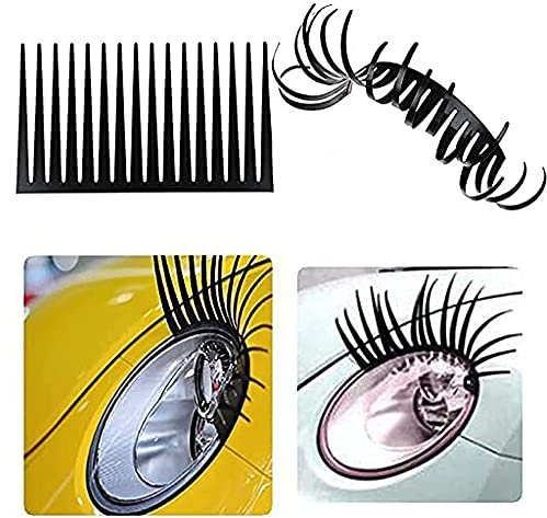 SHIJIAN 5 Paar Auto-Scheinwerfer-Aufkleber, falsche Wimpern, 3D-Auto-Wimpern für Scheinwerfer, Dekoration, Aufkleber, lustige Wimpern, Auto-Kopflampen-Dekoration
