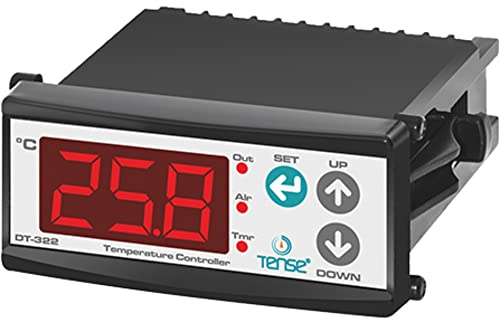 Tense DT-322 ON/OFF Temperaturregler (-19,9° bis +99,9°C) OUT und ALARM Relais Ausgänge (inkl. NTC-Sensor)