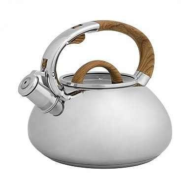 BOLLITORE NERO INOX C/MANICO EFFETTO LEGNO 2,7LT brandani