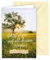 KE - Naturverbundene Glückwunschkarte zur Konfirmation für Jungen und Mädchen, inkl. Umschlag, DIN B6 Format, Konfirmationskarte, Schrift mit goldener Folie, Motiv: Wiese, Baum