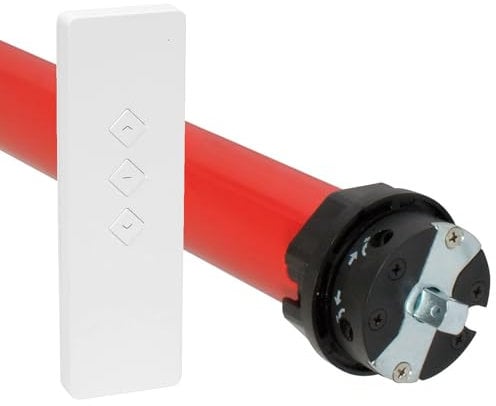 superrollo RM10MMB - Motor de persiana enrollable (SW60, 10 Nm), incluye mando a distancia, motor tubular con mando a distancia, hasta 3,5 m² de superficie de persiana (persiana máx. 20 kg), juego