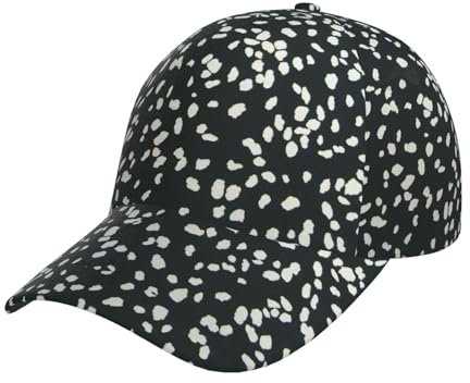 DRTGEDS Baseballkappe mit Leopardenmuster, Unisex, waschbar, verstellbar, für Outdoor-Sport, Urlaub, Schwarz und Weiß, Schwarz-Weißer Leopardenmuster, Einheitsgr��e