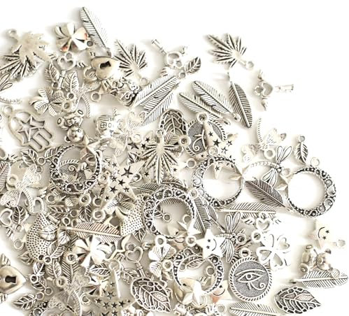 Generisch HERZONE ca. 130stk mini charms Anhänger in silber f. Schmuckherstellung (Silber)