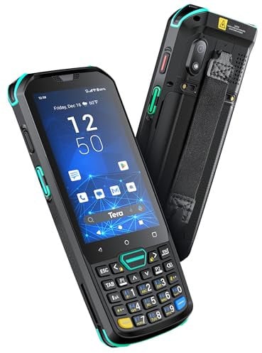Tera Android 11 Barcode-Scanner mit 26 Tasten HS7-Scan-Engine IP67 robust 4+64GB 5100 mAh Akku QC 3.0 Schnellladung 4” Touchscreen mobiles Terminal für Lagerbestandsscanner Modell P400