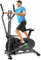 Cross Trainer, 2 in 1 Elliptical Cross Trainers with LCD Monitor, Upgraded Adjustable Resistance, Max Weight 265LBS, Exercise Machine Cross Trainer for Home Gym (Night Black)