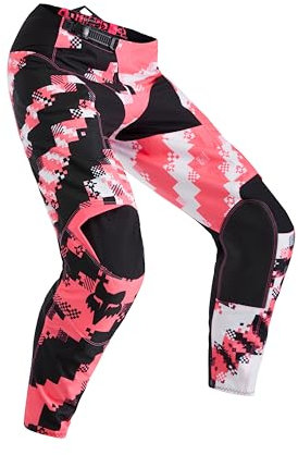 Fox Racing Pantaloni da motocross da uomo 180, nero/rosa Digi, 34
