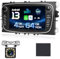 NHOPEEW 4+64G Android Autoradio für Ford Focus/Mondeo/C-Max/S-Max/Kuga/Galaxy - Kabelloses Carplay & Android Auto, GPS/WLAN/EQ/SWC + Rückfahrkamera und Mikrofon