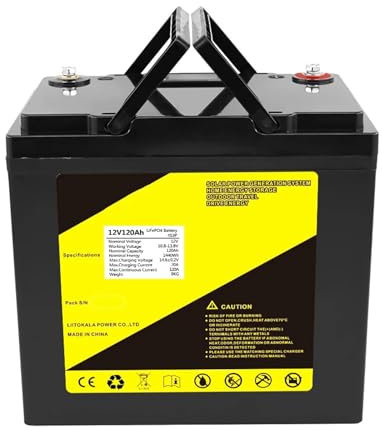 TGHY Batteria LiFePO4 12,8 V 120 Ah Batteria al Litio BMS Integrata Batteria Rimovibile con Display LCD per Camper/Carrello da Golf/Sistema Solare/Batteria di Backup per rimorchio,12.8v 120ah