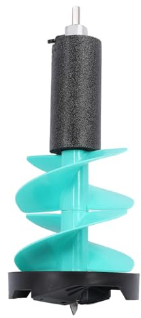 TIKATARER Elektrischer Eisfischbohrer, Kabelloser 8 Zoll Eisbohrer aus Premium Nylonmaterial mit Prägnanten Stahlklingen und Schwimmfähigem Design