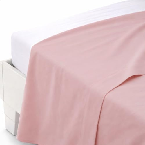 Morbidissimi – Lenzuolo Sopra Matrimoniale 240x280cm in Flanella 100% Cotone Tinta Unita, Lenzuolo Piano Invernale Morbido Caldo e Traspirante, Tessuto Felpato Resistente ai Lavaggi, Cipria, AC369