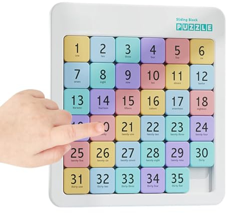 Ratpzou Sliding Puzzle,6x6 Magnetic Gliding Block Toy,Number Slide Puzzle Game | for Kids Adults Travel Classroom Party Favor Family Road Trip Birthday
