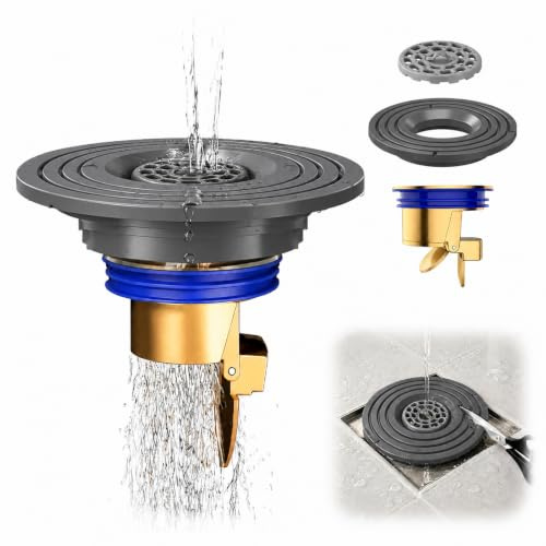 Panemy Antiolores Ducha, Adaptador 100 mm Recortable | Núcleo de latón con cierre magnético, anillo reductor recortable, función antirretorno y filtro de pelo extraíble