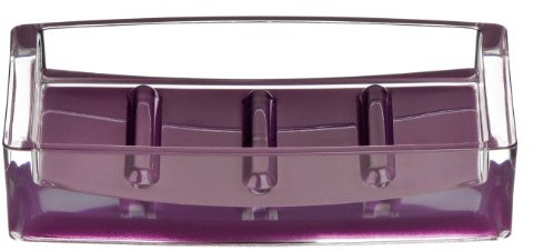 Premier Housewares Acrylic Soap Dish - Purple/Clear