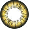 Matlens - Pro Trend Farbige Kontaktlinsen ohne Stärke gelb yellow Big eyes Manga MARS NPW-A32 2 Linsen 1 Kontaktlinsenbehälter 1 Pflegemittel 50ml Serie