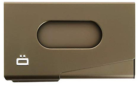 Ögon OT-Dgrey Porte-Cartes de Visite One Touch Aluminium anodisé Gris foncé
