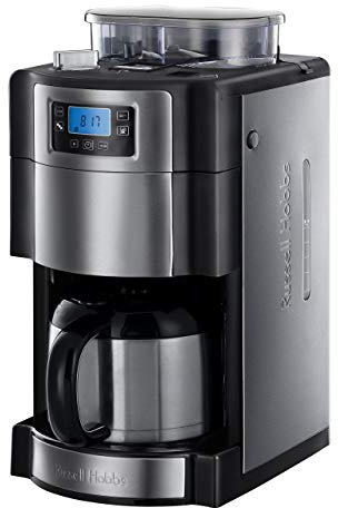 Russell Hobbs 21430-56 Machine à Café, Cafetière Filtre Semi Automatique Buckingham, Moulin à Café, Verseuse Isotherme