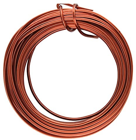 The Beadsmith Square Craft Wire - Soft Temper Beading Wire, Antique Copper Color, 21 Gauge, 7 Yards