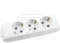 VIKO x-tendia – Steckdosenleiste 3 x Strom T. 2-polig + Erde 16 A 250 V ohne Kabel weiß