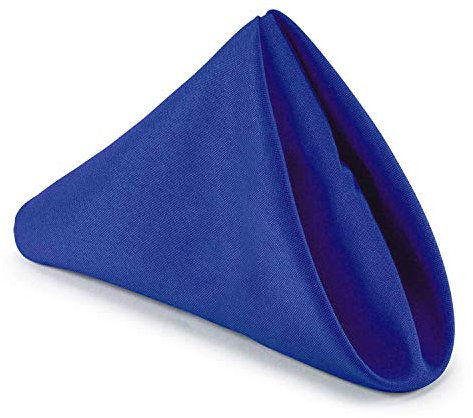 Stoffservietten, 20 Zoll x 20 Zoll, Waschbare, wiederverwendbare Tischserviette aus Baumwollpolyester für Hochzeit, Bankett, Zuhause, Hotel, Cocktail, Abendessen, Party, Königsblau, 10 Stück